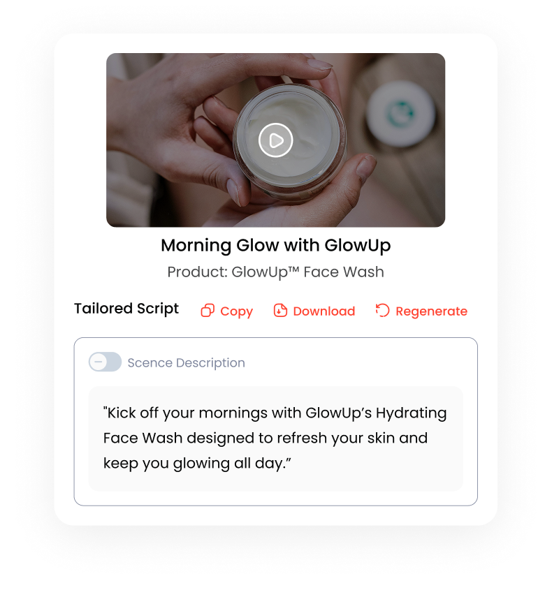 Step 3 - AI tailors it to your product